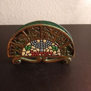 Israeli Bronze Napkin or Letter Holder